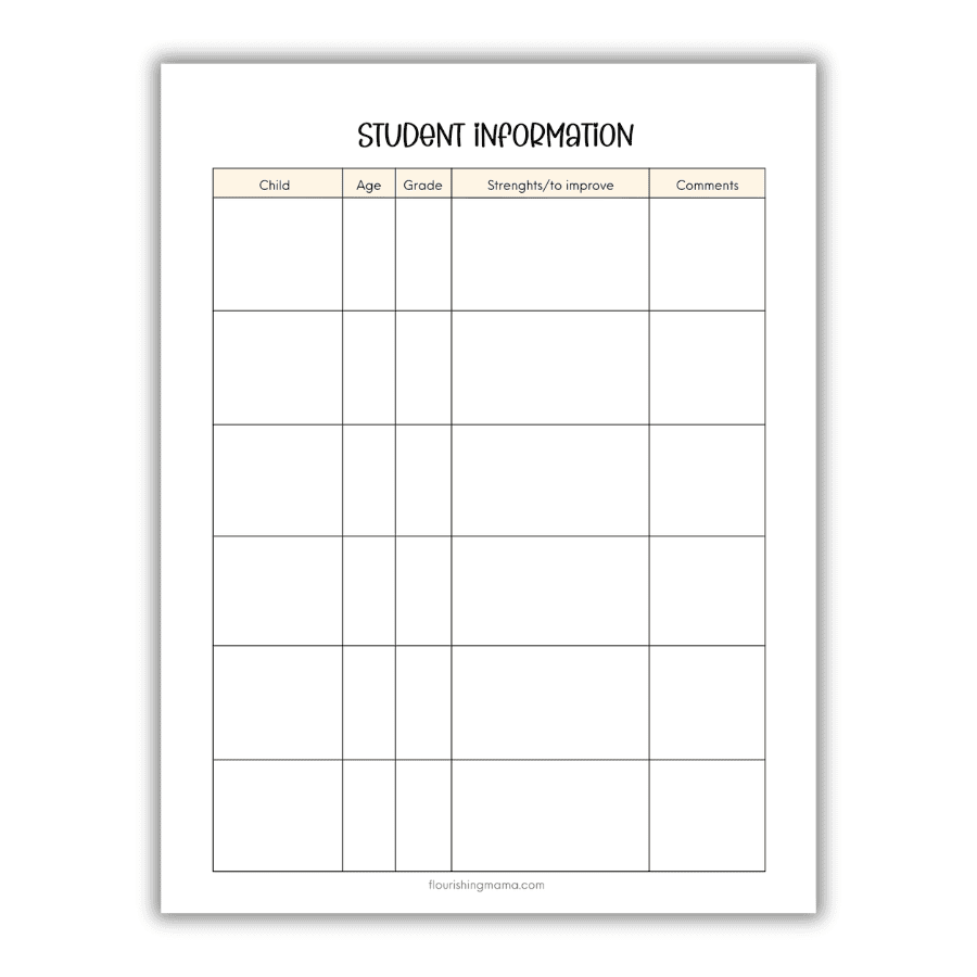 student information