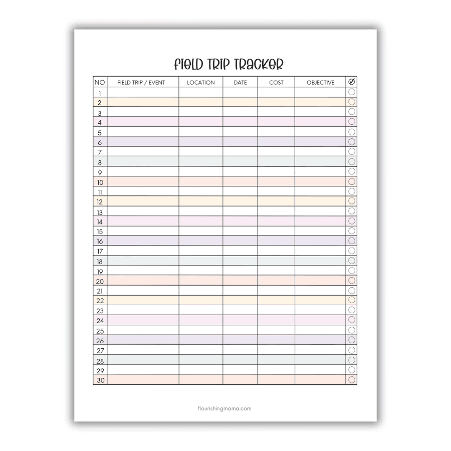 field trip tracker