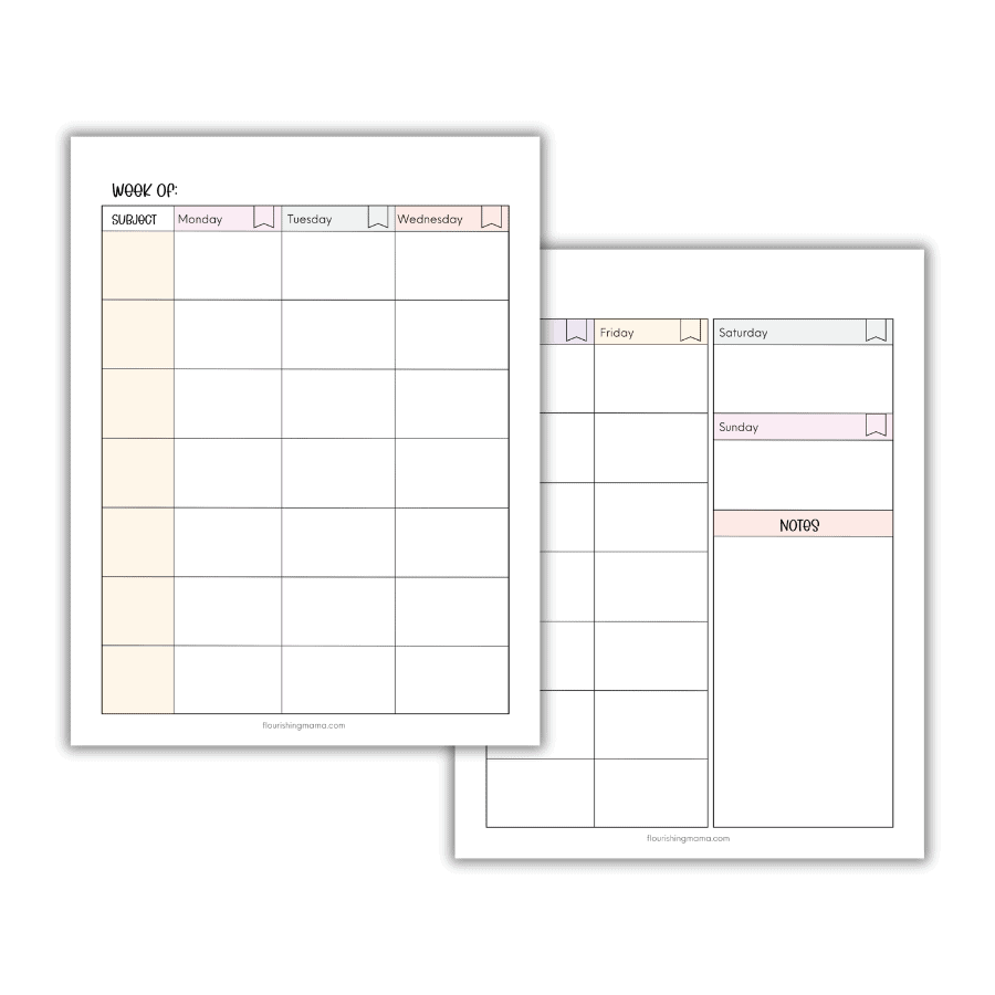 weekly plan
