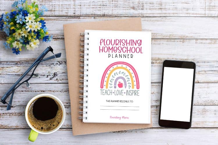 homeschool planner mockup