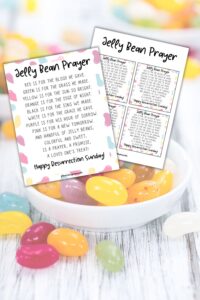 sample of the jelly bean prayer printables