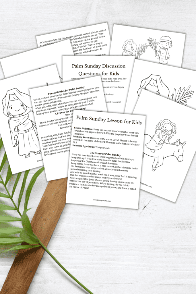 palm sunday sunday school lesson mockup