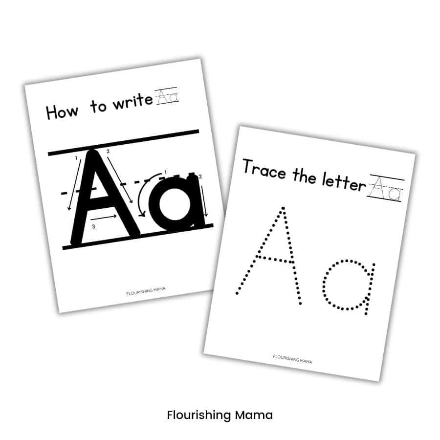 letter a tracing worksheets