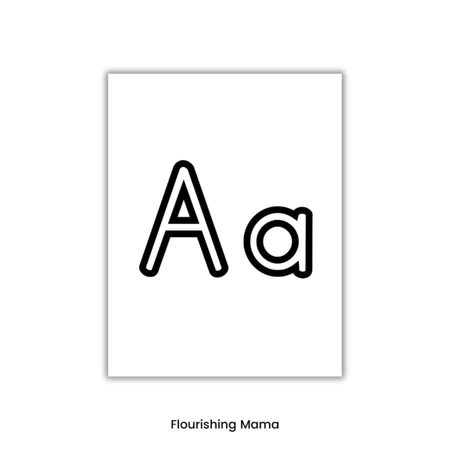 letter a tactile and kinetic card