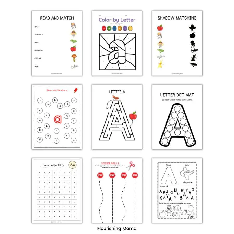 letter a games and activities