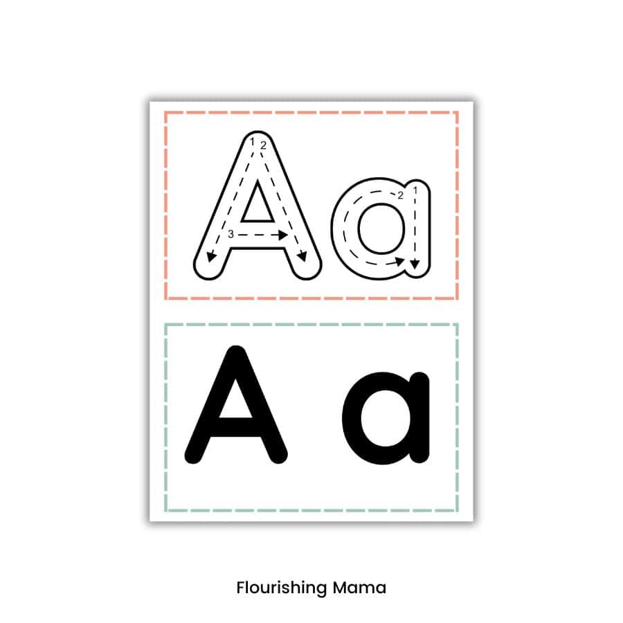 letter a flashcards