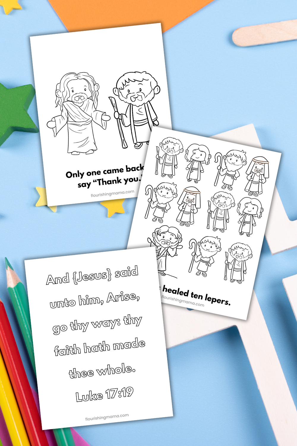 Free Printable Ten Lepers Coloring Pages for Kids