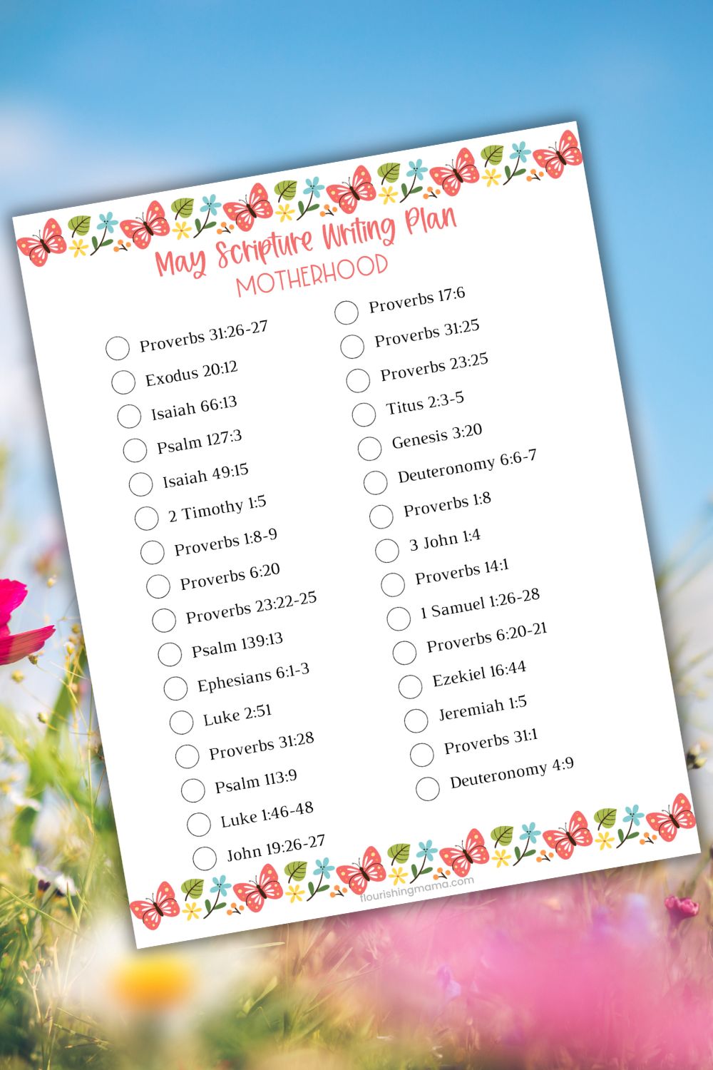 Free Printable May Scripture Writing Plan for 2024
