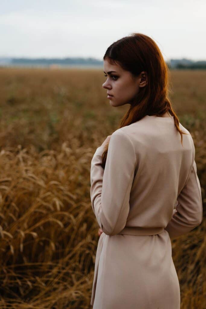 woman standing in a field