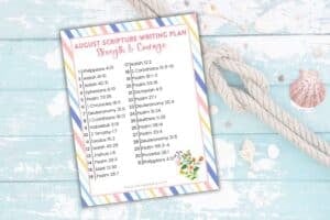 Free Printable August Scripture Writing Plan