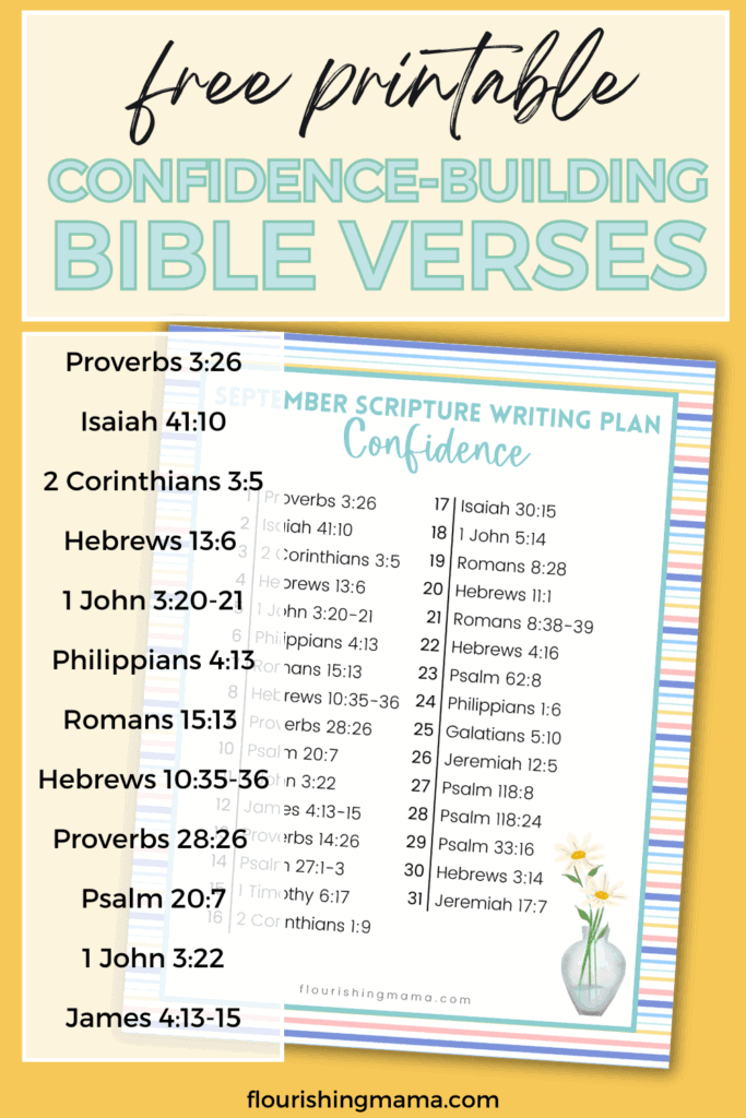 free printable confidence bible verses