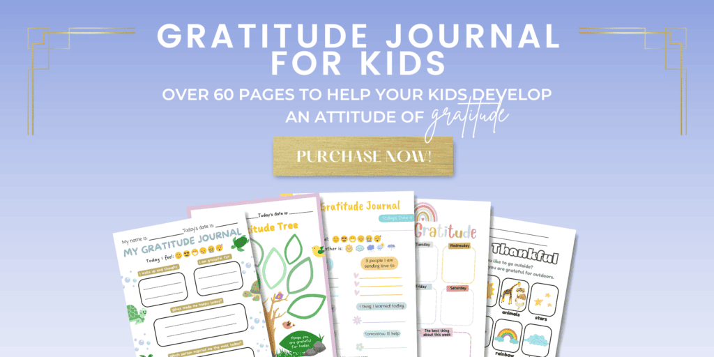 gratitude journal for kids sample