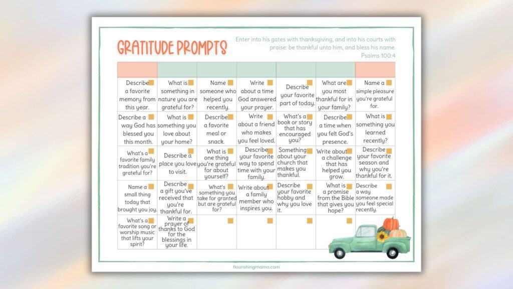 gratitude prompts