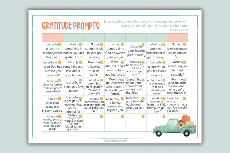 gratitude prompts