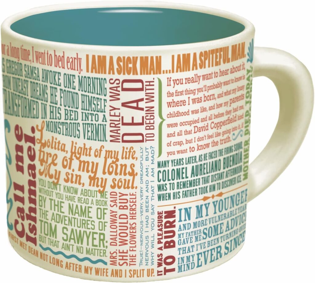 famous first lines mug