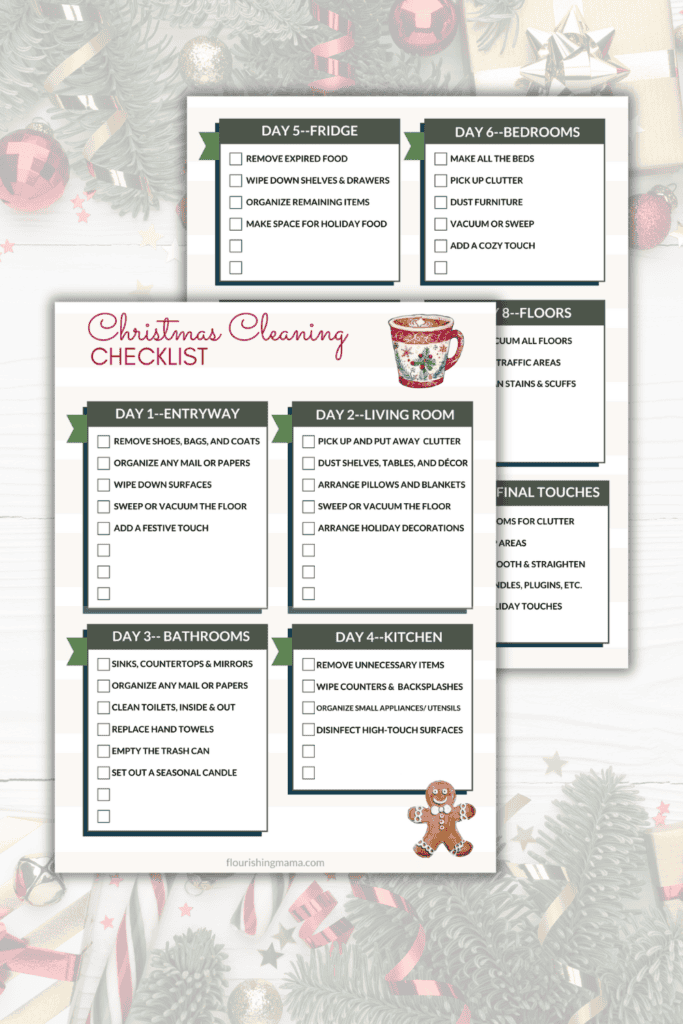 Christmas cleaning plan checklist