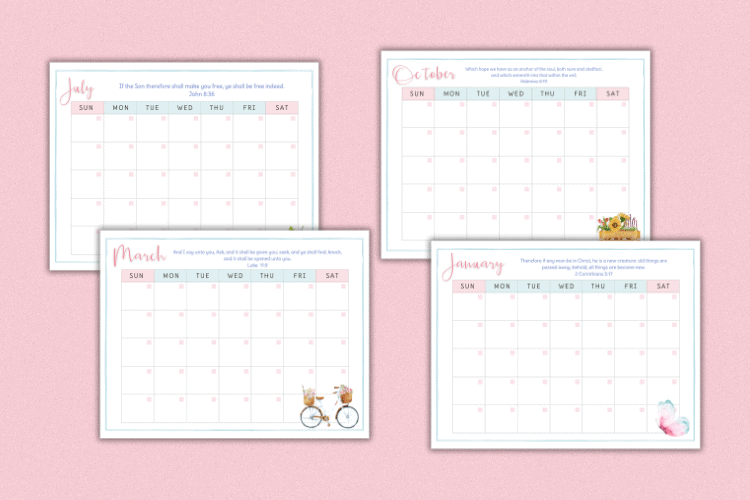 bible verse calendar