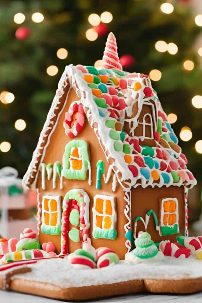 colorful gingerbread house