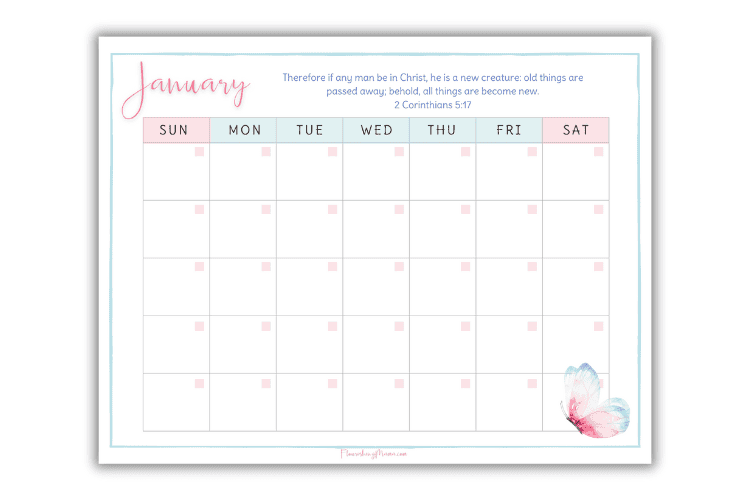 january bible verse calendar