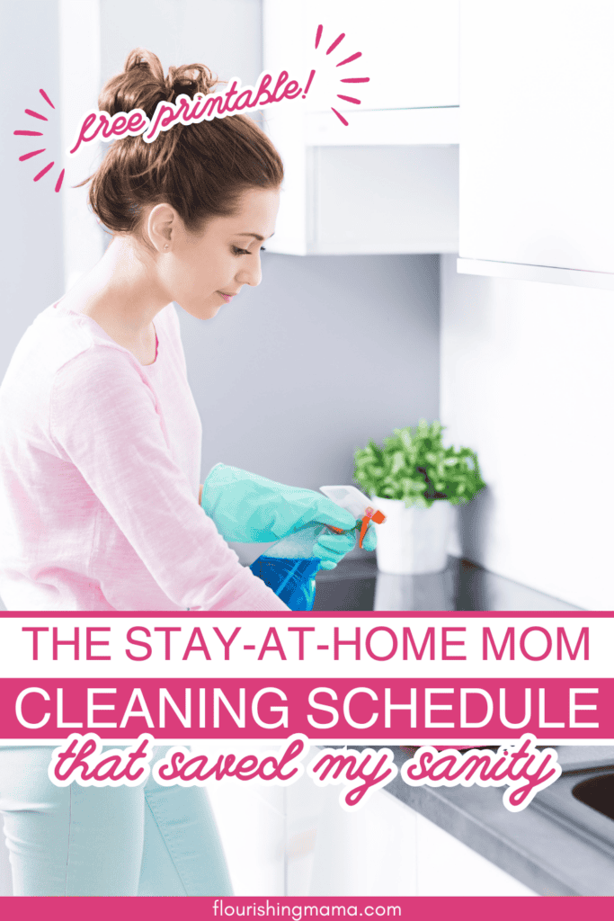 stay-at-home cleaning schedule