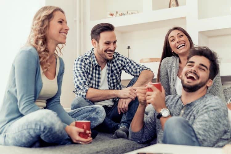 friends having a good time together