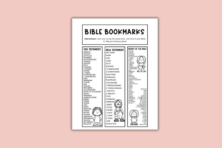 books of the bible bookmarks