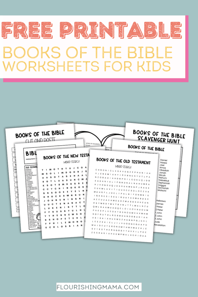 free printable books of the bible worksheets