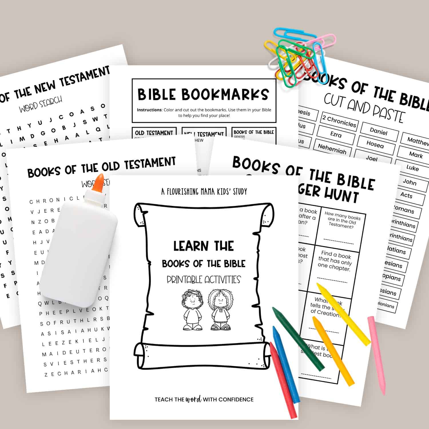 books of the bible worksheets