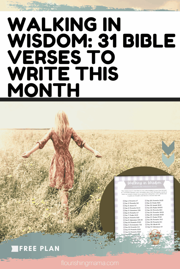 walking in wisdom scripture writing plan