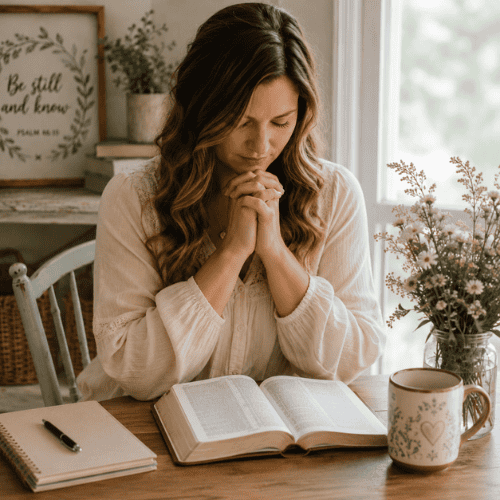 woman praying
