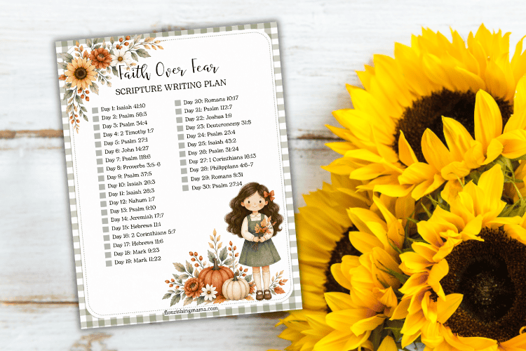 september scripture writing plan--faith over fear