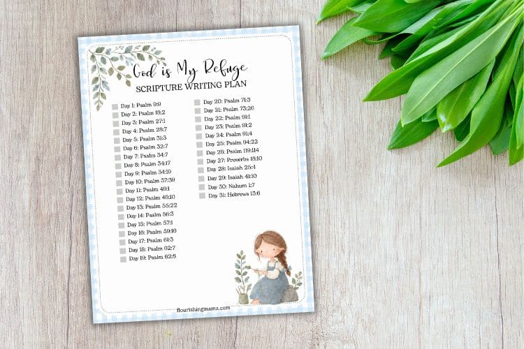 October Scripture writing plan | God is my refuge